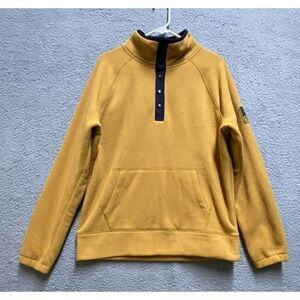 American Eagle Men's Fleece Pull Over Jacket Size M AE Logo Golden Yellow